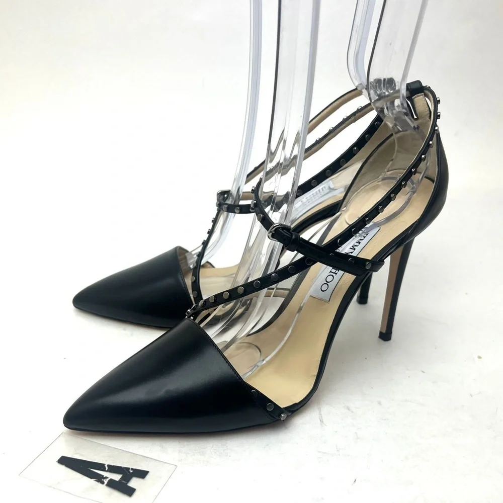 Jimmy Choo Tiff 100 Stud-embellished Pump sz 10 - Picture 6 of 12